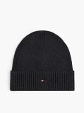 Grey Hilfiger Flag Beanie With Cashmere  Men