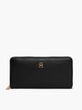 Black Zip-Around Wallet And Bag Charm Set  Women