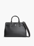 Black TH Monogram Repeat Logo Crossbody Satchel  Women