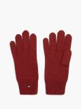 Red Hilfiger Flag Gloves With Wool  Women