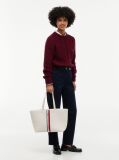Beige Essential Corporate Global Stripe Tote Bag  Women