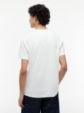 Μπεζ T-Shirt Με Σήμα Tommy Και Κανονική Λαιμόκοψη  Άνδρες