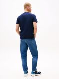 Μπλε T-Shirt Σε Κανονική Γραμμή Με Κεντητό Λογότυπο  Άνδρες