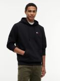 Black Tommy Badge Brushed Terry Hoody  Men