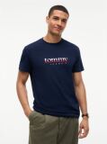 Μπλε Jersey T-Shirt Με Κλασική Λαιμόκοψη Και Λογότυπο  Άνδρες