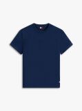 Μπλε Slim T-Shirt Με Waffle Πλέξη Και Λογότυπο  Άνδρες