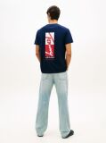 Μπλε T-Shirt Με Κλασική Λαιμόκοψη Και Signature Κεντητό Λογότυπο  Άνδρες
