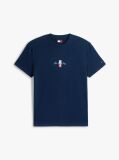Μπλε T-Shirt Με Κλασική Λαιμόκοψη Και Signature Κεντητό Λογότυπο  Άνδρες