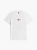 Άσπρο T-Shirt Με Κλασική Λαιμόκοψη Και Signature Κεντητό Λογότυπο  Άνδρες