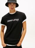 Μαύρο T-Shirt Με Κλασική Λαιμόκοψη Και Λογότυπο  Άνδρες