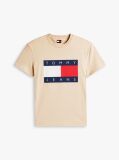 Μπεζ T-Shirt Με Κλασική Λαιμόκοψη Και Σημαία  Άνδρες