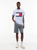 Μπλε T-Shirt Με Κλασική Λαιμόκοψη Και Σημαία  Άνδρες
