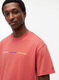 Κόκκινο T-Shirt Με Επαναλαμβανόμενο Λογότυπο  Άνδρες