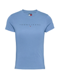 Μπλε T-Shirt Σε Slim Γραμμή Με Tonal Λογότυπο  Γυναίκες