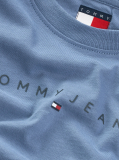Μπλε T-Shirt Σε Slim Γραμμή Με Tonal Λογότυπο  Γυναίκες