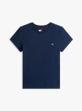 Μπλε T-Shirt Με Κλασική Λαιμόκοψη Και Κεντητό Σημαιάκι  Γυναίκες