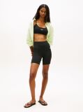 Black Athleisure Metal Logo Bralette Top  Women