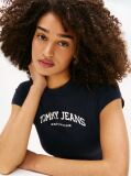 Μπλε Slim T-Shirt Με Κλασική Λαιμόκοψη Και Λογότυπο  Γυναίκες