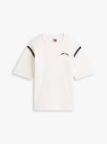 Μπεζ Oversized T-Shirt Με Κλασική Λαιμόκοψη Και Λογότυπο  Γυναίκες