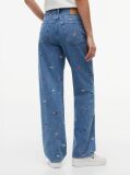 Denim Ψηλόμεσο Slim Τζιν Σε Ίσια Γραμμή Με Κεντητό Σχέδιο  Γυναίκες