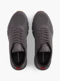 Grey Logo Knit Sneakers  Men