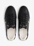 Μαύρο Δερμάτινα Δετά Sneakers Με Μονόγραμμα  Γυναίκες