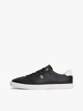 Μαύρο Δερμάτινα Δετά Sneakers Με Μονόγραμμα  Γυναίκες