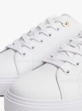 Άσπρο Δερμάτινα Sneakers Με Λογότυπο  Γυναίκες