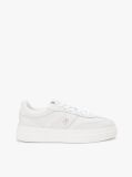 White Leather TH Monogram Court Trainers  Women