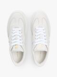 White Leather TH Monogram Court Trainers  Women
