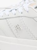 White Leather TH Monogram Court Trainers  Women