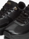 Μαύρο Δερμάτινα Sneakers Mε Μονόγραμμα TH Και Μίξη Υφών  Γυναίκες