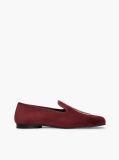 Red Crest Velour Loafer Slippers  Women