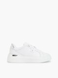 White TH Monogram Leather Platform Sneakers  Women