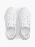 White TH Monogram Leather Platform Sneakers  Women