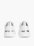 White TH Monogram Leather Platform Sneakers  Women
