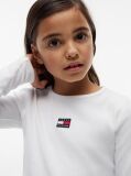 Άσπρο Μακρυμάνικο T-Shirt Σε Slim Γραμμή  Κορίτσια