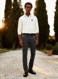 Grey Bleecker Stretch Cotton Chinos  Men