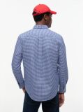 Μπλε Gingham Oxford Πουκάμισο Σε κανονική Γραμμή  Άνδρες