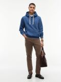 Μπλε Fleece Hoody Με Κεντητή Σημαία  Άνδρες