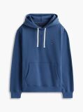 Μπλε Fleece Hoody Με Κεντητή Σημαία  Άνδρες