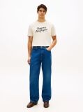 Μπεζ T-Shirt Με Λογότυπο Και Κλασική Λαιμόκοψη  Άνδρες