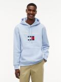 Blue Logo Embroidery Flex Fleece Hoody  Men