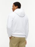 White Logo Embroidery Flex Fleece Hoody  Men