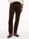 Brown Denton Slim Straight Garment Dyed Jeans  Men