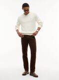 Brown Denton Slim Straight Garment Dyed Jeans  Men
