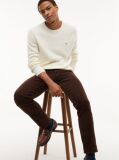 Brown Denton Slim Straight Garment Dyed Jeans  Men