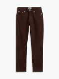Brown Denton Slim Straight Garment Dyed Jeans  Men