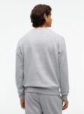 Γκρι Fleece Φούτερ Με Κλασική Λαιμόκοψη  Άνδρες