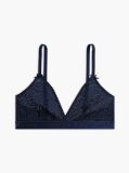 Blue Leopard Lace Unpadded Triangle Bra  Women